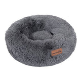 Load image into Gallery viewer, Small Grey Calming Plush Bed - 50cm x 50cm x 19cm

