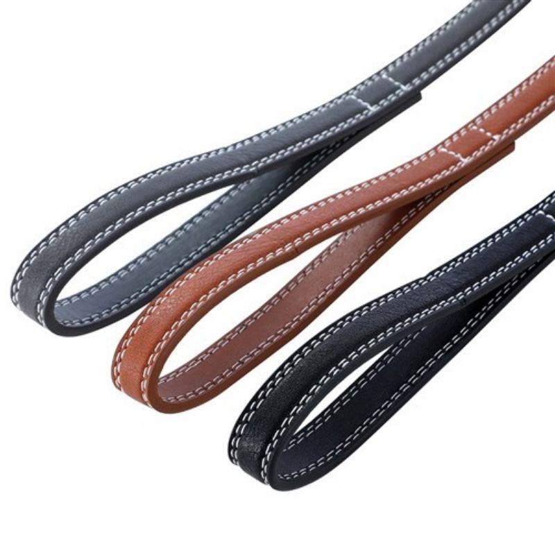 Leather Look Padded Dog Lead with Stitch Detail Large - 120cm x 2cm