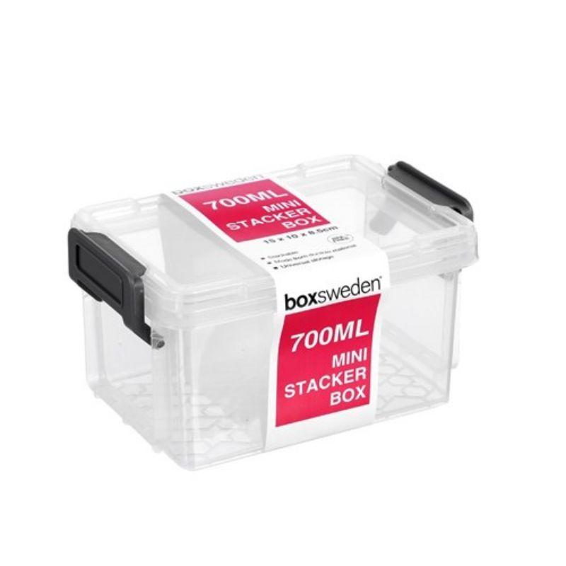 Clear Mini Stacker Box - 700ml | The Base Warehouse