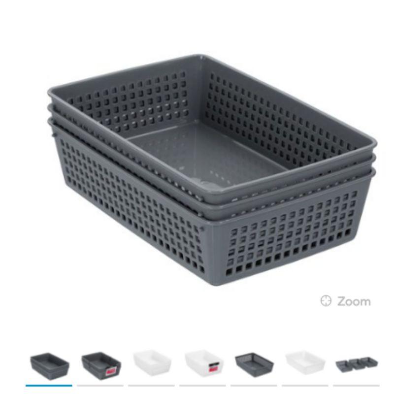 3 Pack Essentials Trays - 23.5cm x 15cm x 6cm