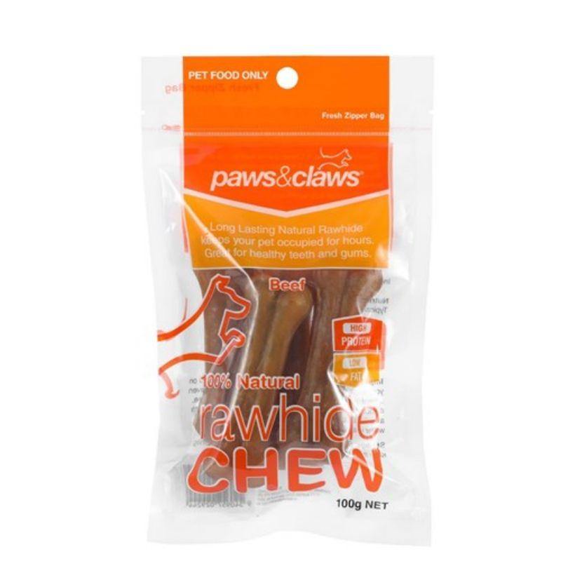 4 Pack Beef Rawhide Bones - 12cm - The Base Warehouse