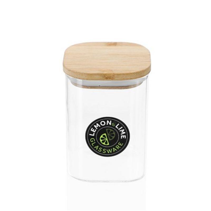 Camden Square Glass Jar with Bamboo Lid - 550ml