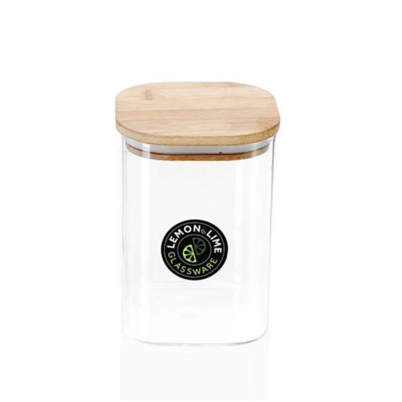 Camden Square Glass Jar with Bamboo Lid - 1.1L