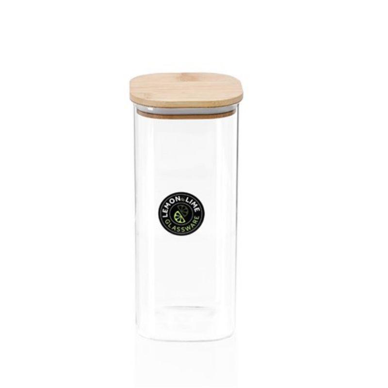 Camden Square Glass Jar with Bamboo Lid - 1.9L