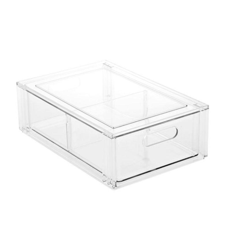 Crystal Storage Drawer with Divider - 31.5cm x 21cm x 10.5cm