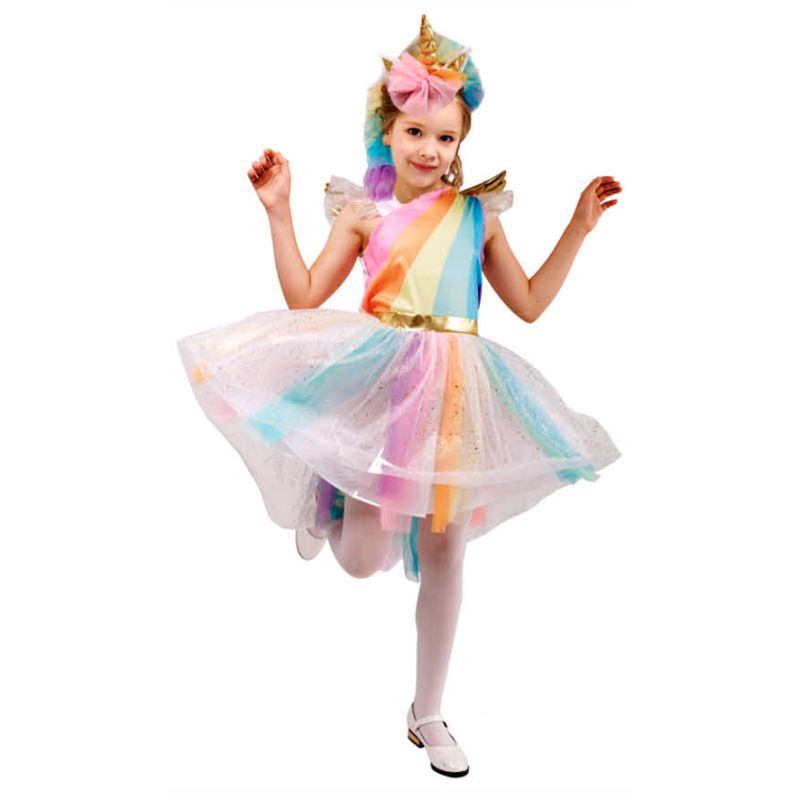 Girls Unicorn Costume Dress - Size 6-9 Years