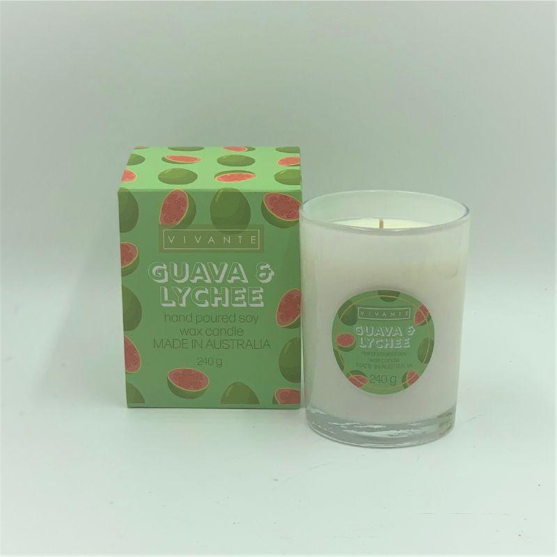 Vivante Summer Fruits Soy Blend Candle - Guava & Lychee - 240g