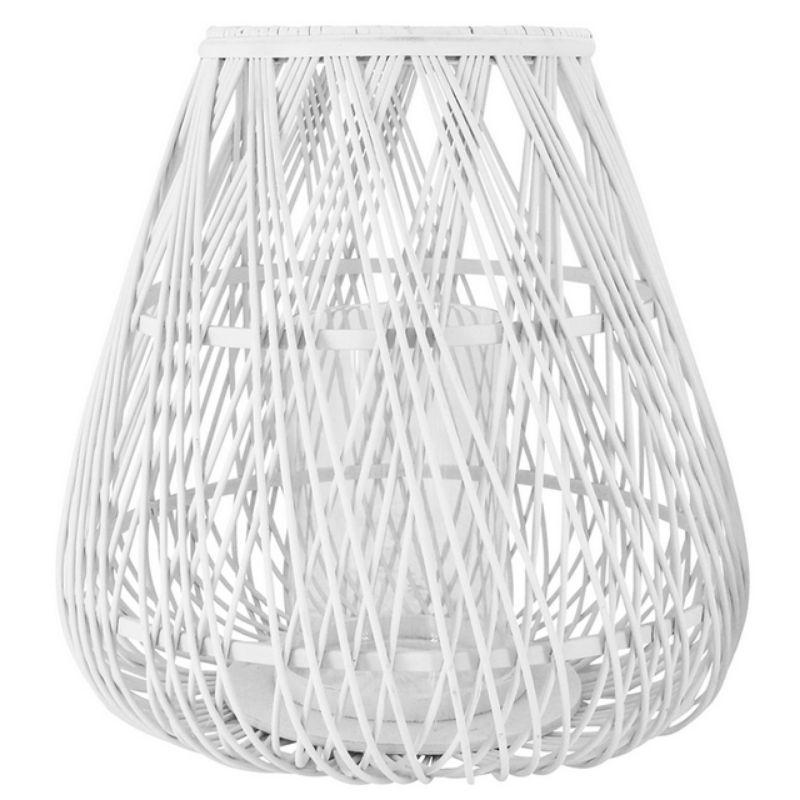 White Bamboo Lantern - 37cm x 49.5cm