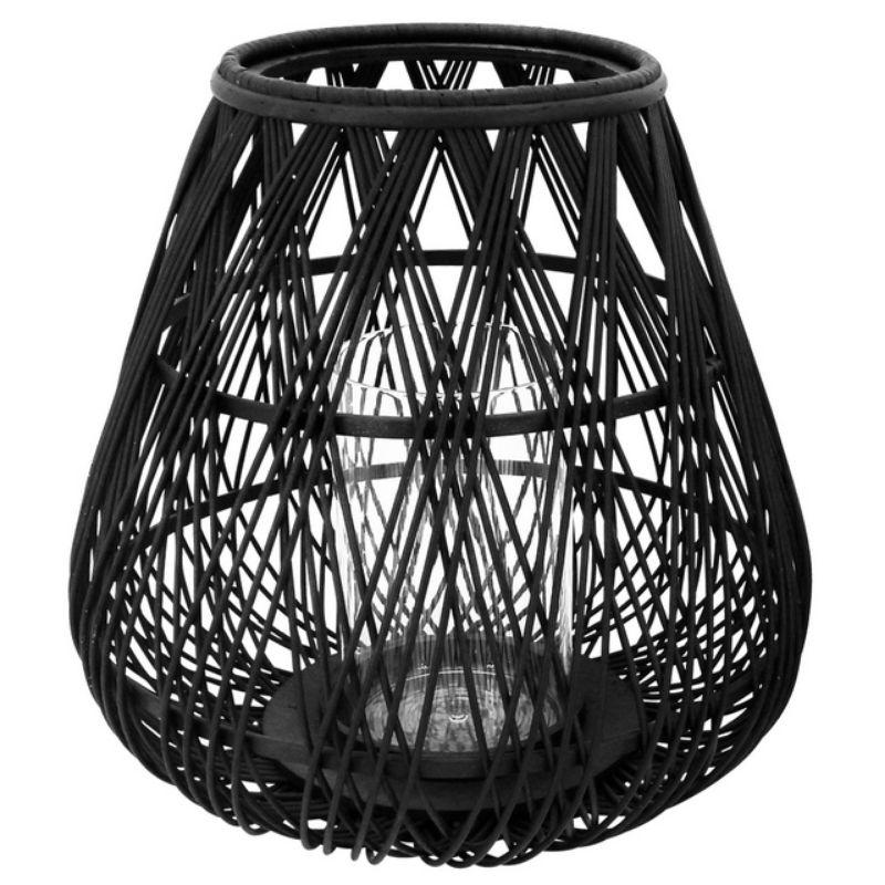 Black Bamboo Lantern - 37cm x 49.5cm
