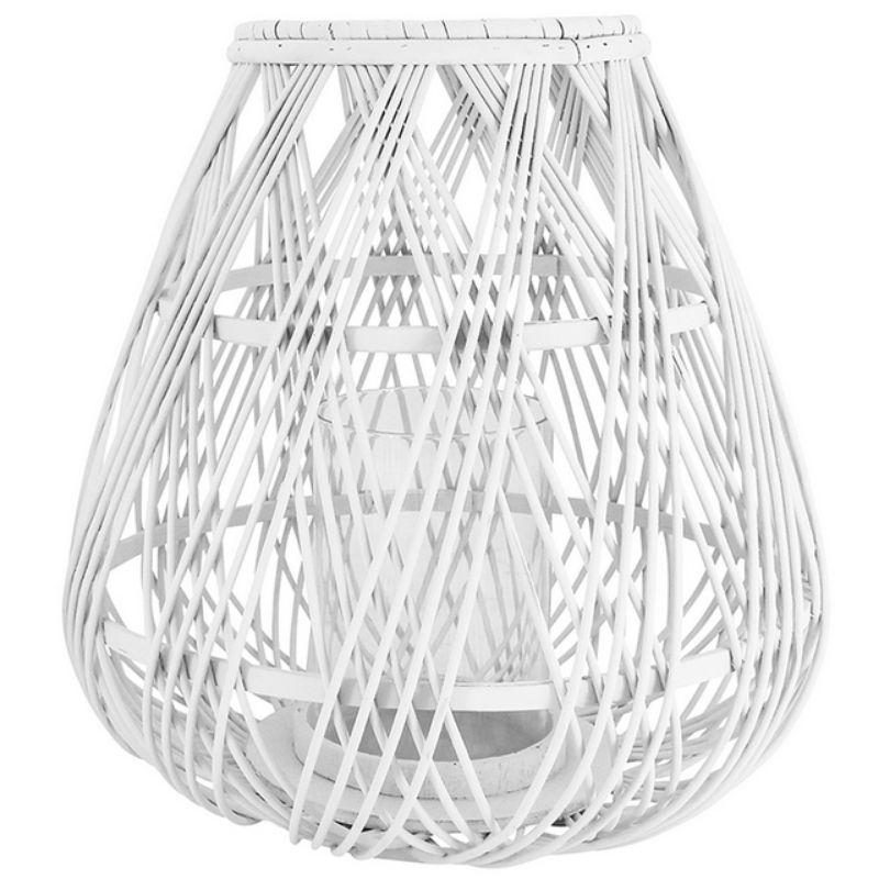 White Bamboo Lantern - 31cm x 44cm