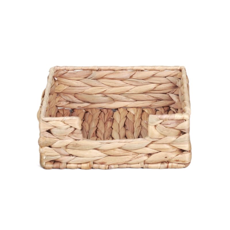 Natural Water Hyacinth Napkin Holder - 18cm x 18cm x 6.5cm