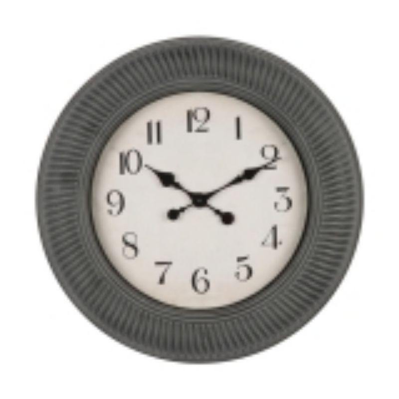 Grey Plastic Wall Clock - 50.5cm x 50.5cm - The Base Warehouse