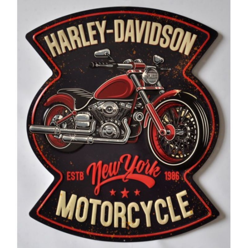 New York Motorcycle Wall Plaque - 50cm x 60cm