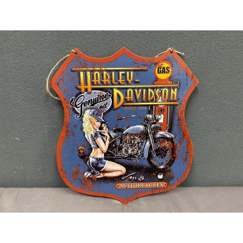 Harley Davidson Iron Wall Plaque - 30cm x 35cm