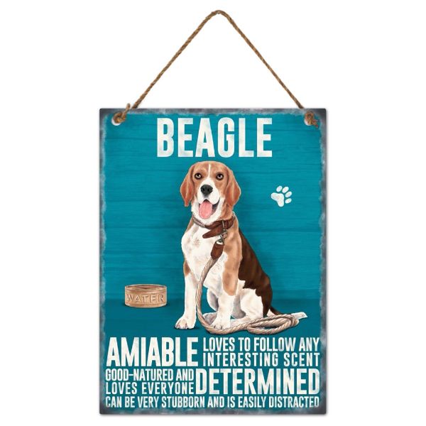 Metal Beagle Wall Hanging Sign - 20cm x 27cm