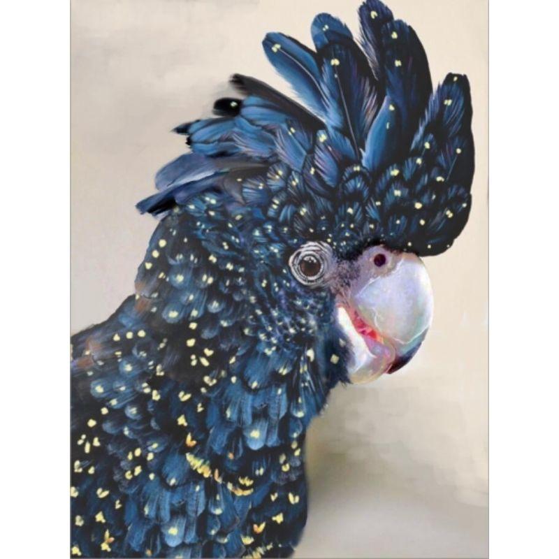 Black Cockatoo Hand Painting Picture - 60cm x 90cm