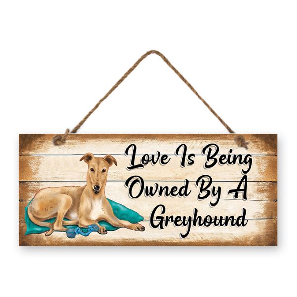 Greyhound Wall Hanging Sign - 30cm x 13cm