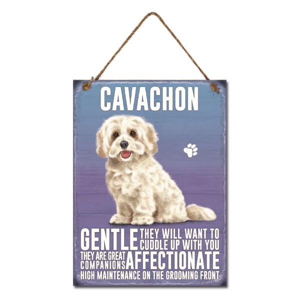 Metal Cavachon Wall Hanging Sign - 20cm x 27cm