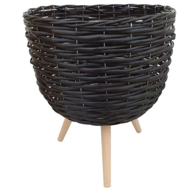 Black Wicker Pot Holder - 33cm x 40cm