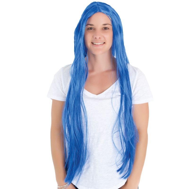 Super Long Blue Wig - 75cm