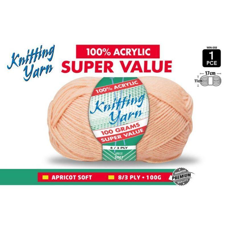 Apricot Knitting Yarn 8 Ply - 100g - The Base Warehouse