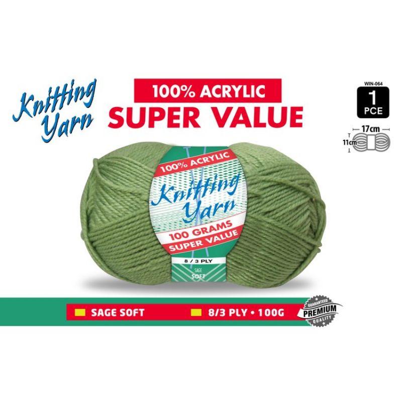 Saige Knitting Yarn 8 Ply - 100g