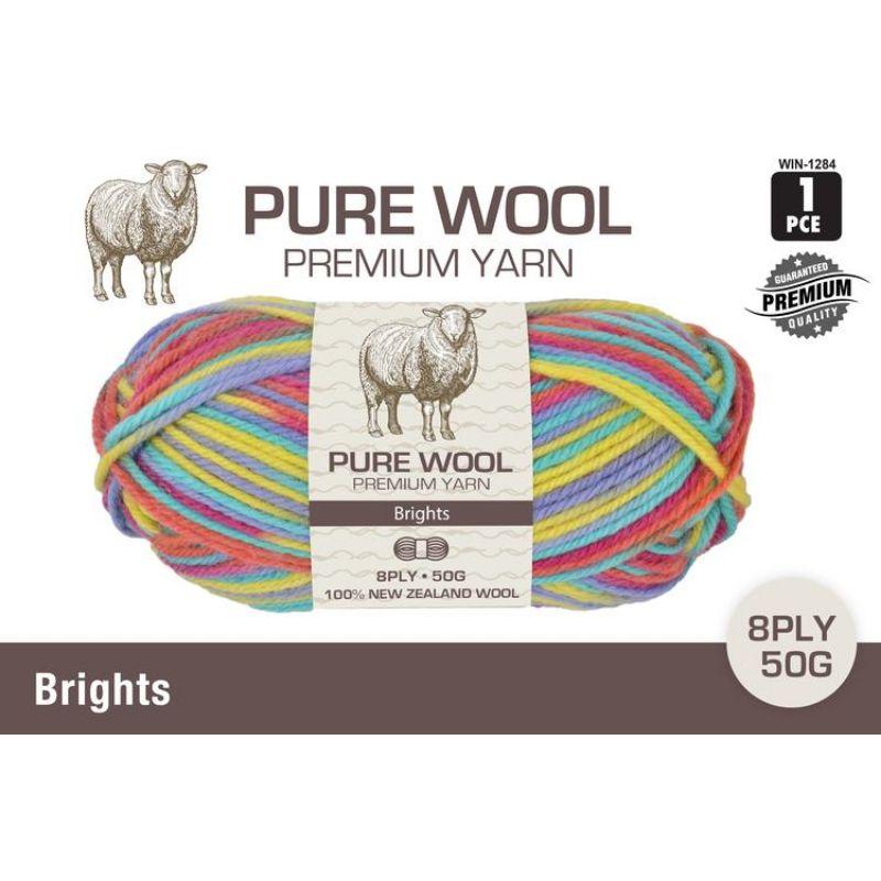 Brights Pure Wool Premium Yarn 3 Ply - 50g
