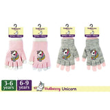 Load image into Gallery viewer, Girls Fashion Fashion Unicorn Mitten Gloves
