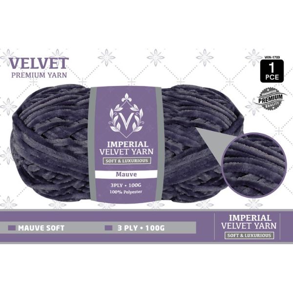 1 Pack Mauve Velvet Yarn - 100g