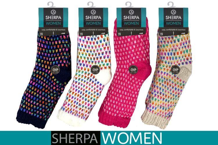 Womens Sherpa Knitted Socks