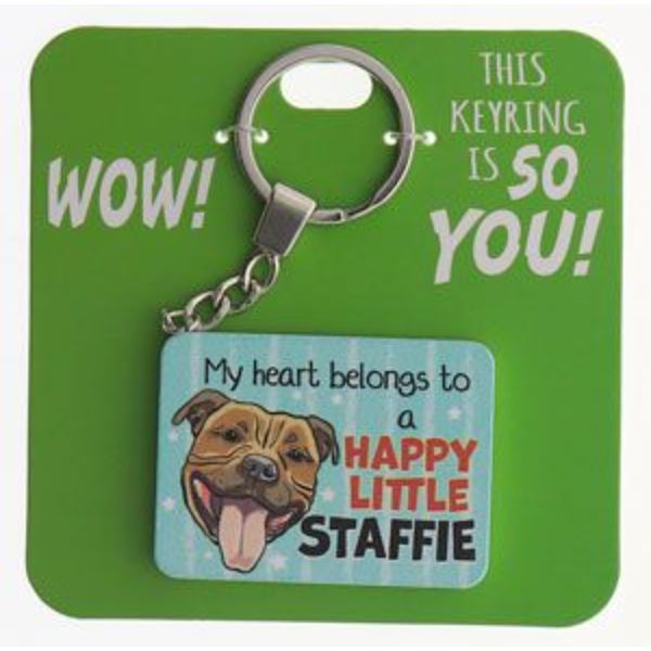 Staffie Keyring