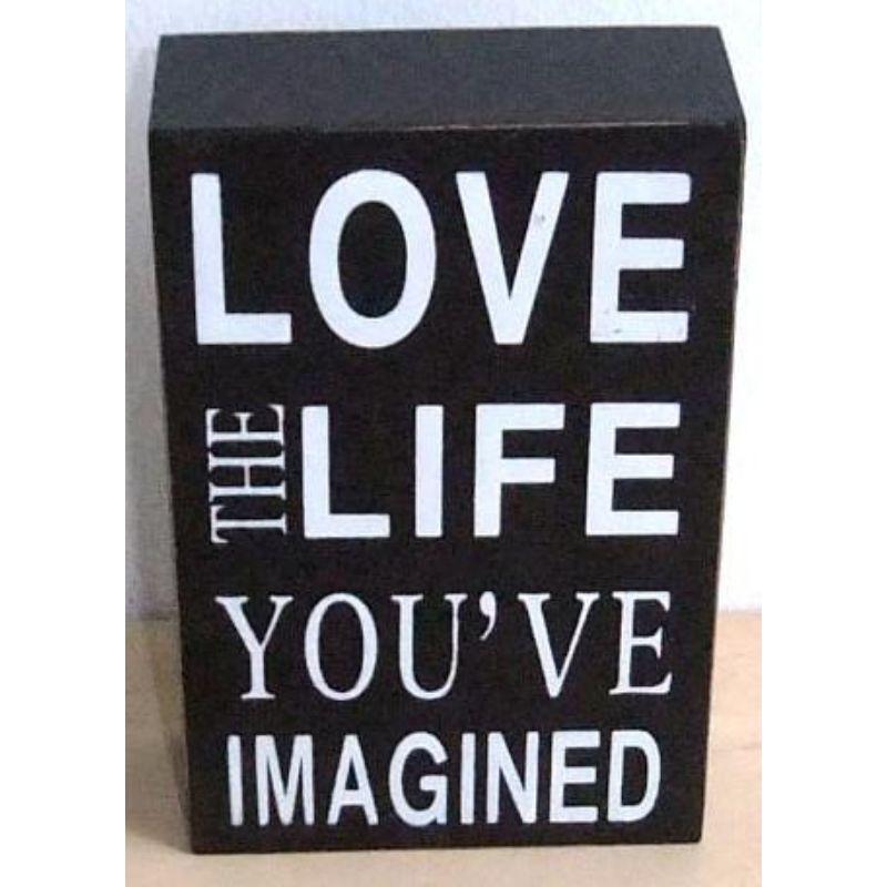 Love the Life Block Plaque - 15cm x 10cm x 4cm
