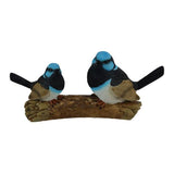 Load image into Gallery viewer, Twin Fairy Wren Bird on Log - 22cm

