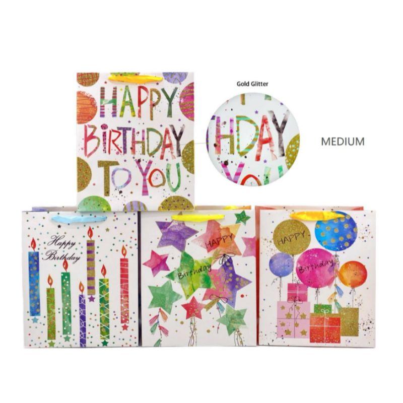 Happy Birthday Medium Gift Bag - 23cm x 17.7cm x 10cm