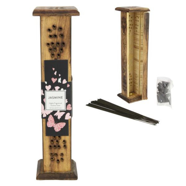Incense Tower With Jasmin Wrap And Sticks