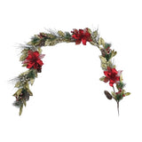 Load image into Gallery viewer, Christmas Glitter Flower Pine Cone Leaf Garland - 150cm

