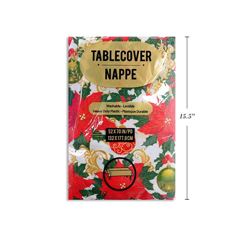 Xmas Flannel Backed Tablecloth - 132cm x 178cm