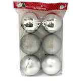 Load image into Gallery viewer, 6 Pack Silver Christmas Baubles - 10cm
