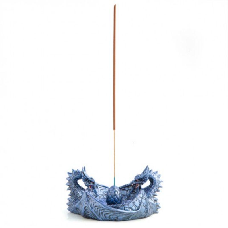 2 Ice Dragons with Egg Incense Burner - 14.5cm x 11.7cm x 7cm