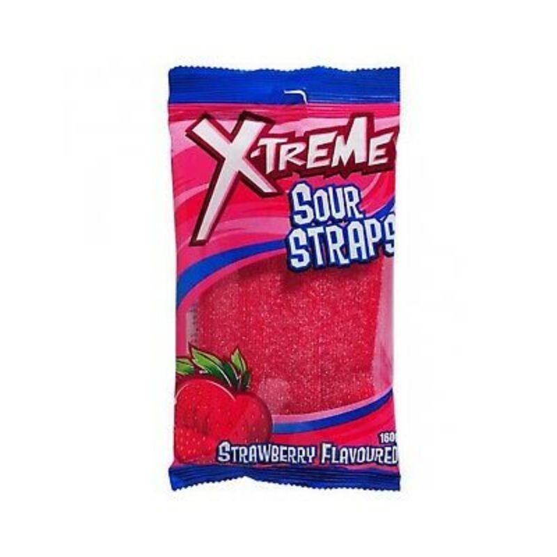X-Treme Sour Straps Strawberry - 180g - The Base Warehouse