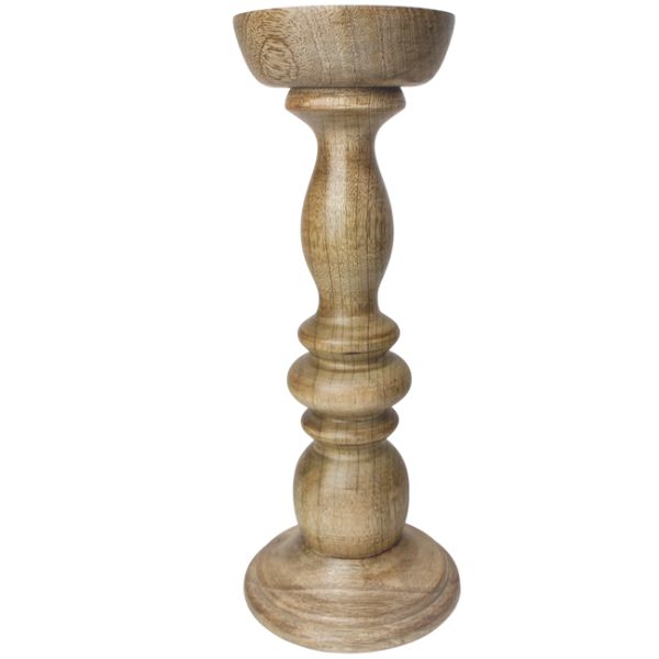 Wooden Table Top Candle Holder - 33cm x 14cm