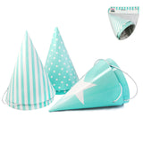 Load image into Gallery viewer, 4 Pack Teal Blue Party Hats - The Base Warehouse
