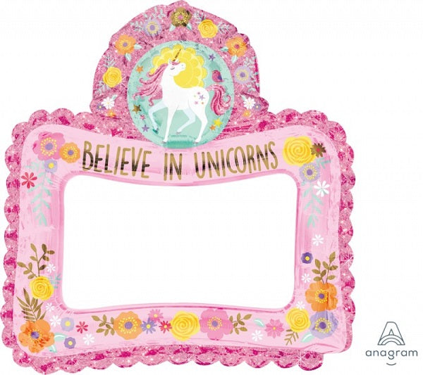 Magical Unicorn Selfie Frame Shape Balloon