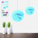 Load image into Gallery viewer, 2 Pack Light Blue Decorative Puff - 30cm - The Base Warehouse
