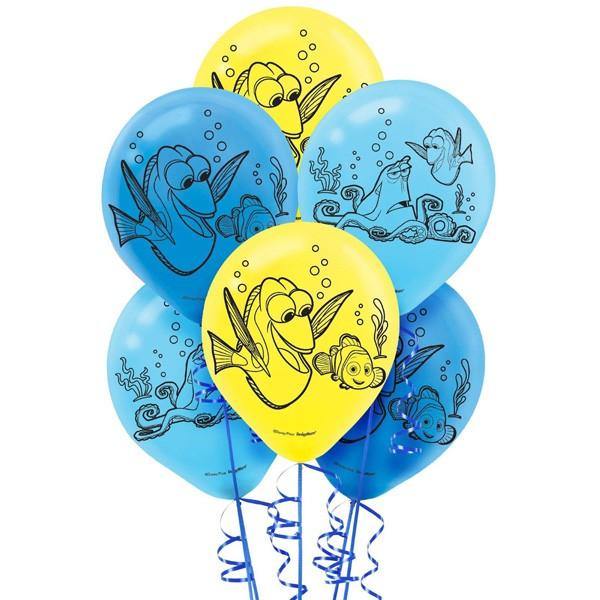 6 Pack Finding Dory Latex Balloons - 30cm - The Base Warehouse