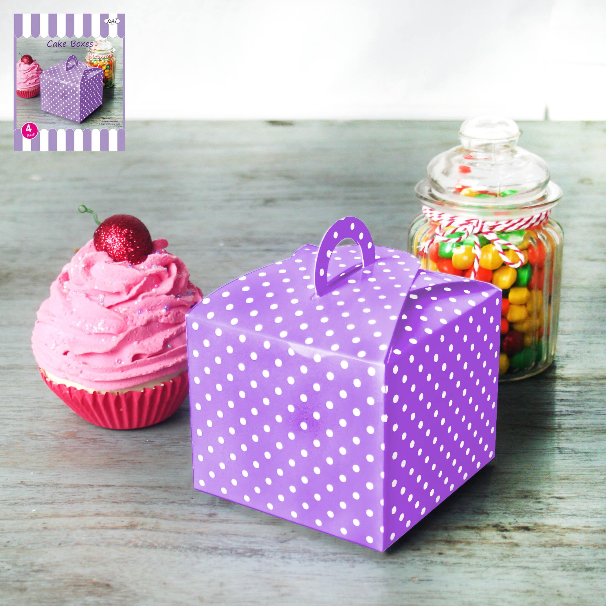 4 Pack Lavender Cake Box - The Base Warehouse