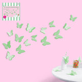 Load image into Gallery viewer, 3 Pack Green 3D Butterflies Wall Stickers - 15cm
