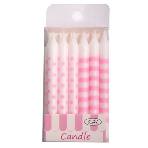 12 Pack Pink Birthday Candle