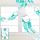Load image into Gallery viewer, Teal Blue Paper Chain - 4m - The Base Warehouse
