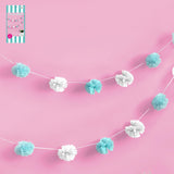 Load image into Gallery viewer, 8 Piece Teal Blue Pom Pom Flower - 3m - The Base Warehouse
